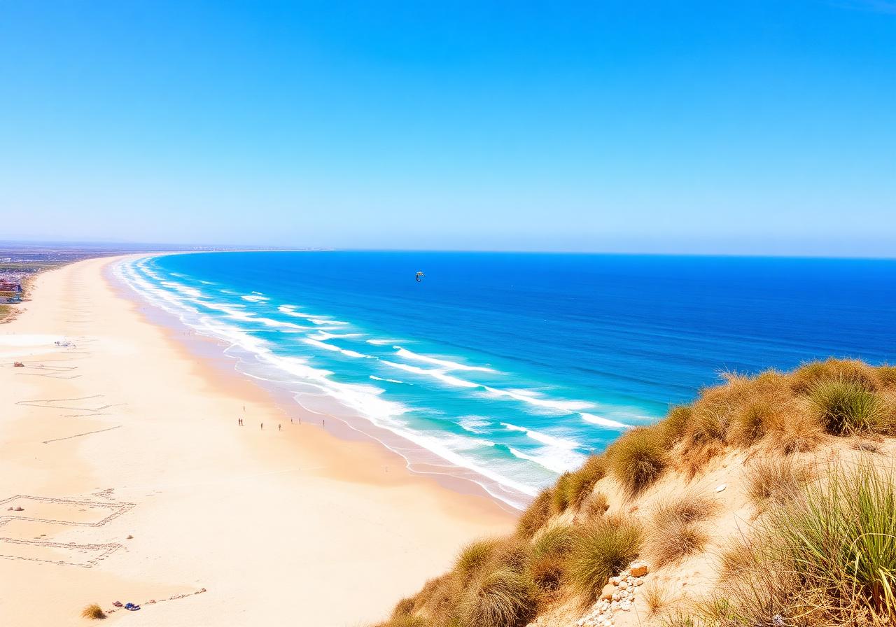 Tarifa — Known for beautiful beaches, kitesurfing, relaxed atmosphere and views across to Morocco